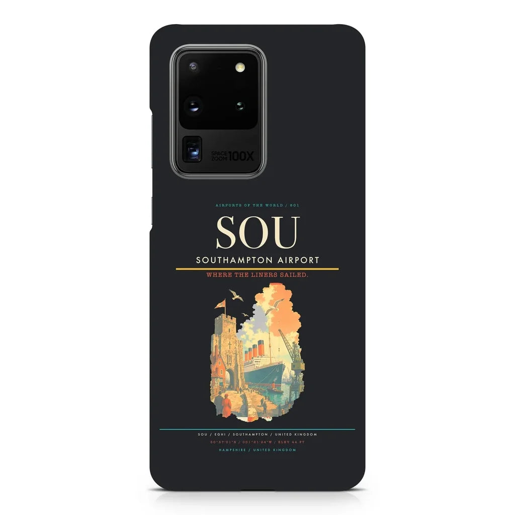 Southampton Airport SOU design on samsung case - black