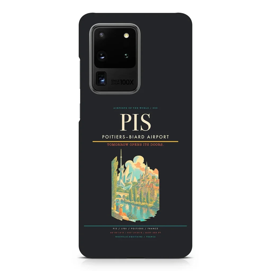 Poitiers–Biard Airport PIS design on samsung case - black