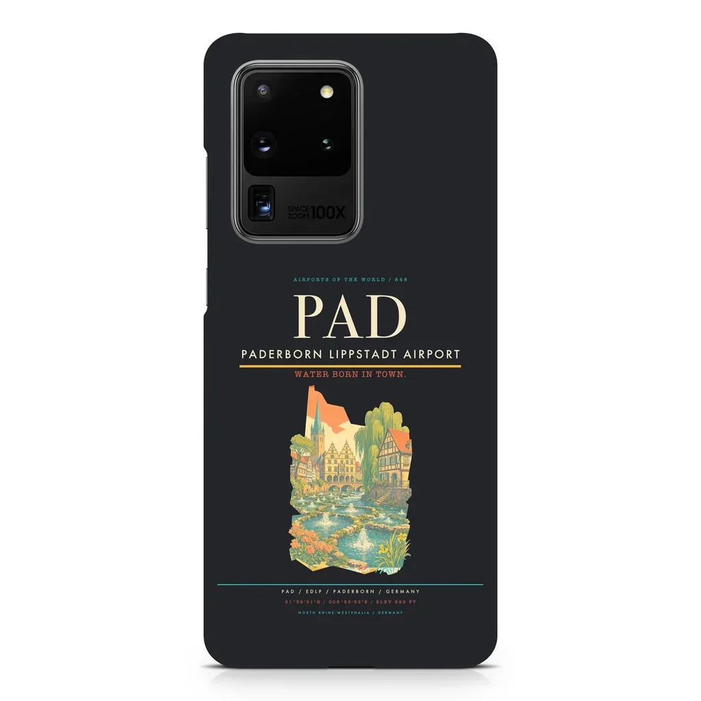 Paderborn Lippstadt Airport PAD design on samsung case - black