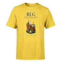 Thumbnail for Rostock-Laage Airport (RLG) T-Shirt single-side front print in Yellow | rostock-laage-airport-rlg-double-side-t-shirt
