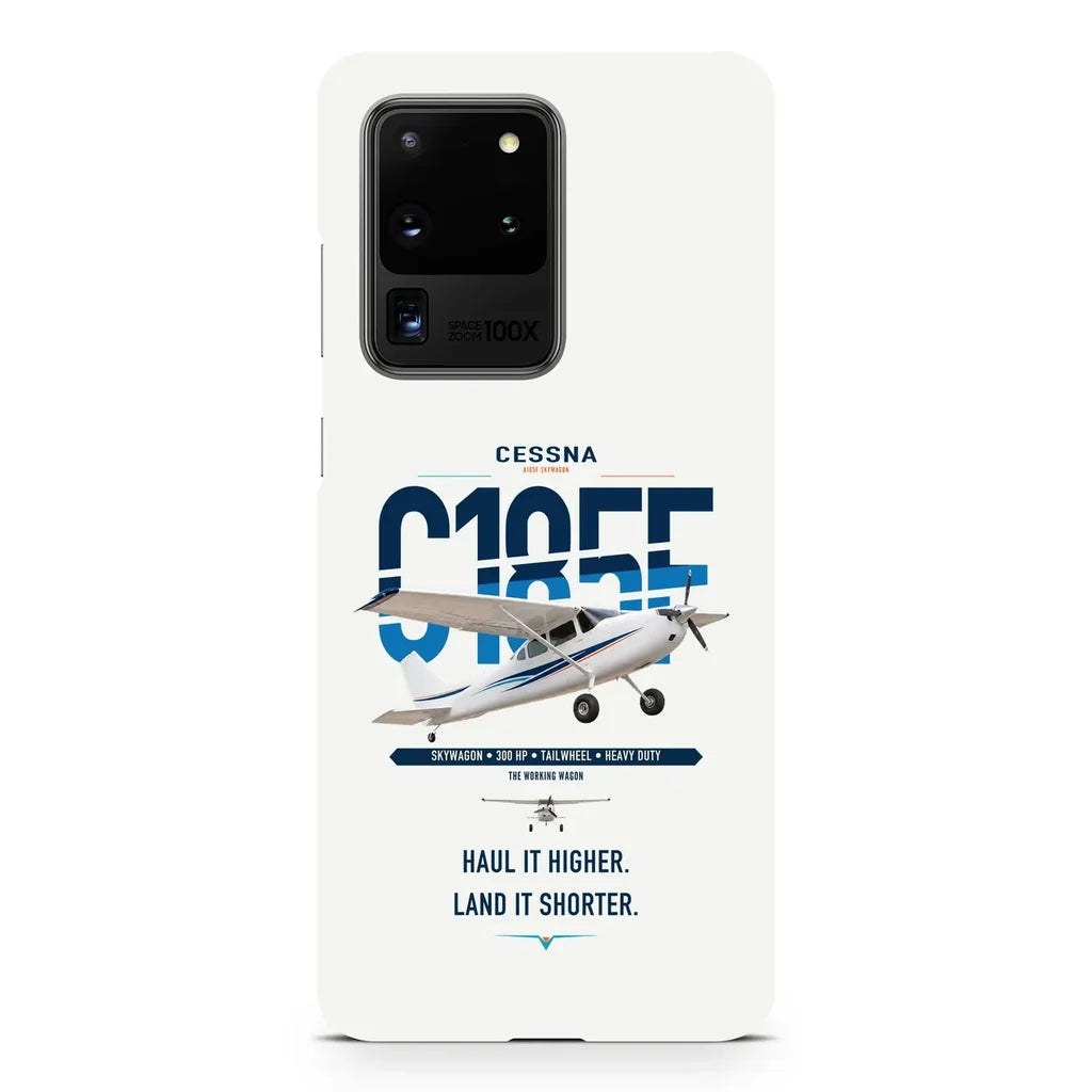 Cessna A185F Skywagon design on samsung case - white