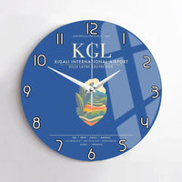 Thumbnail for Kigali International Airport KGL Wall-Clock No-Frame - Blue