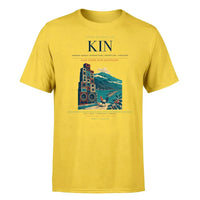 Thumbnail for Norman Manley International Airport (KIN) T-Shirt single-side front print in Yellow | norman-manley-international-airport-kin-double-side-t-shirt