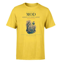 Thumbnail for Modesto City-County Airport (MOD) T-Shirt single-side front print in Yellow | modesto-city-county-airport-mod-double-side-t-shirt
