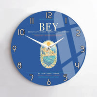 Thumbnail for Beirut Rafic Hariri International Airport BEY - Levantine Sea Current Wall-Clock No-Frame - Blue
