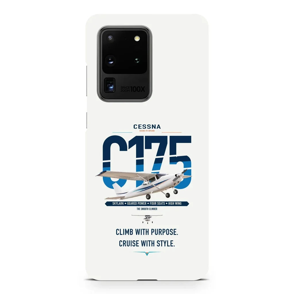 Cessna 175 Skylark design on samsung case - white