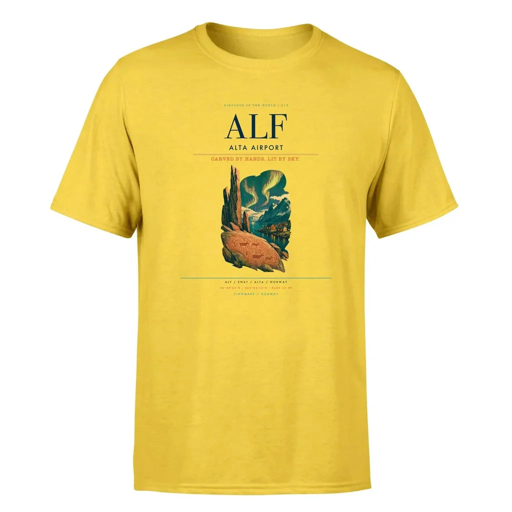 Alta Airport (ALF) Premium T-Shirt Yellow