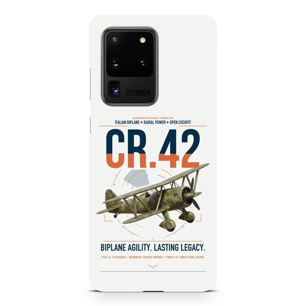 Fiat CR.42 Falco design on samsung case - white