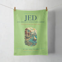 Thumbnail for Jeddah King Abdulaziz International Airport (JED) design on light green towel