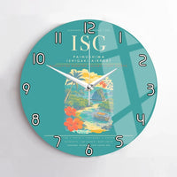Thumbnail for Painushima Ishigaki Airport ISG Wall-Clock No-Frame - Turquoise