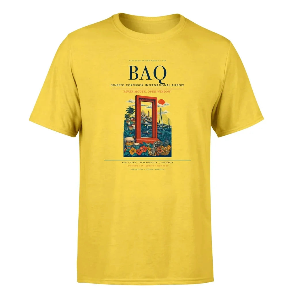 Barranquilla Airport (BAQ) Premium T-Shirt Yellow