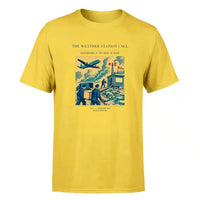 Thumbnail for VINTAGE G4288 - The Weather Station Call - Premium T-Shirt design on yellow premium t shirt