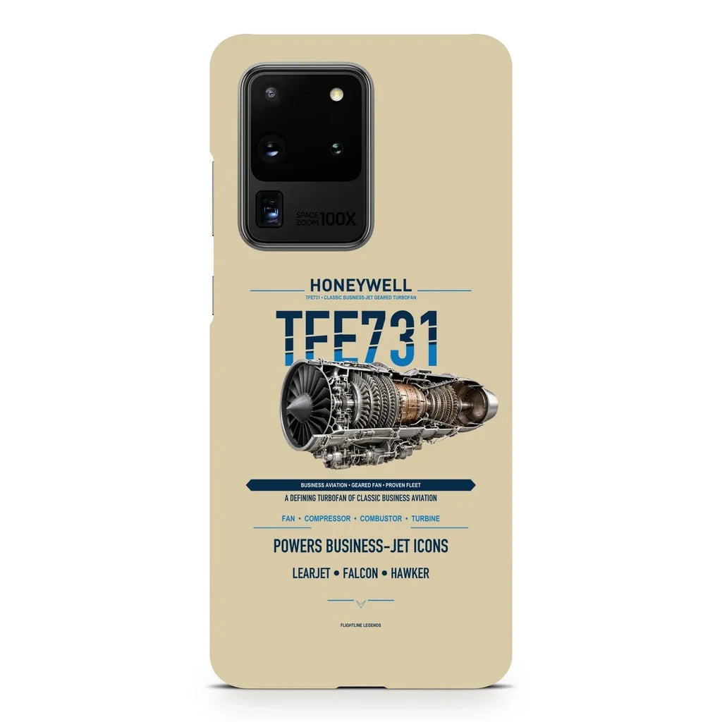 TFE731 design on samsung case - beige