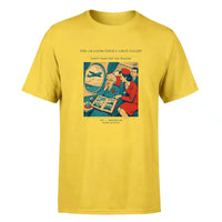 Thumbnail for VINTAGE G4423 - The Grandmother's First Flight - Premium T-Shirt design on yellow premium t shirt