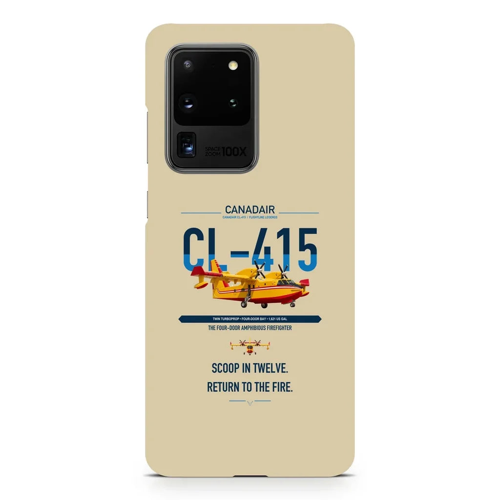 Canadair CL-415 design on samsung case - beige