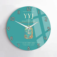 Thumbnail for Victoria International Airport YYJ Wall-Clock No-Frame - Turquoise