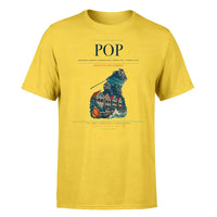 Thumbnail for Gregorio Luperón International Airport (POP) T-Shirt single-side front print in Yellow | gregorio-luperón-international-airport-pop-double-side-t-shirt