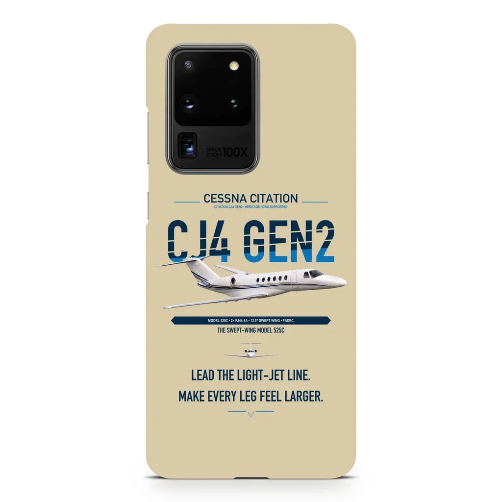 Cessna Citation CJ4 Gen2 design on samsung case - beige