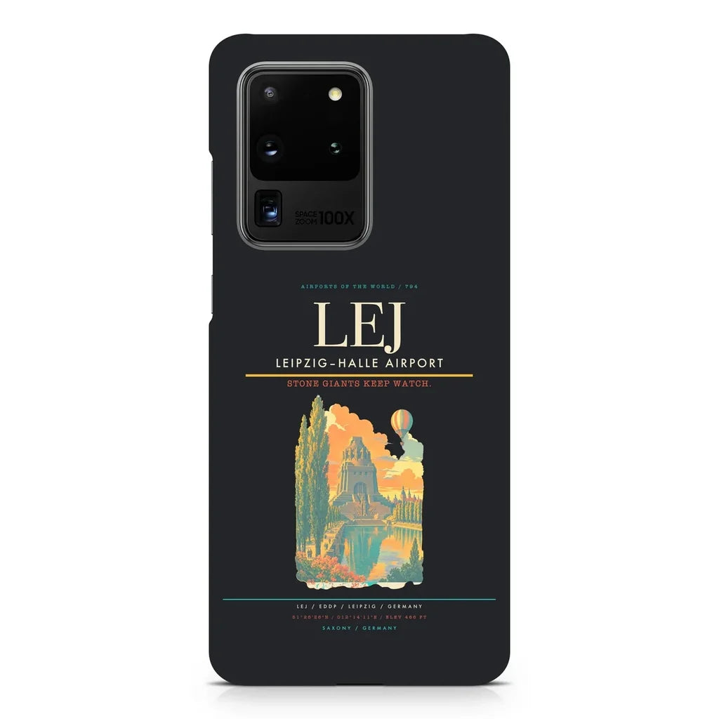 Leipzig–Halle Airport LEJ design on samsung case - black