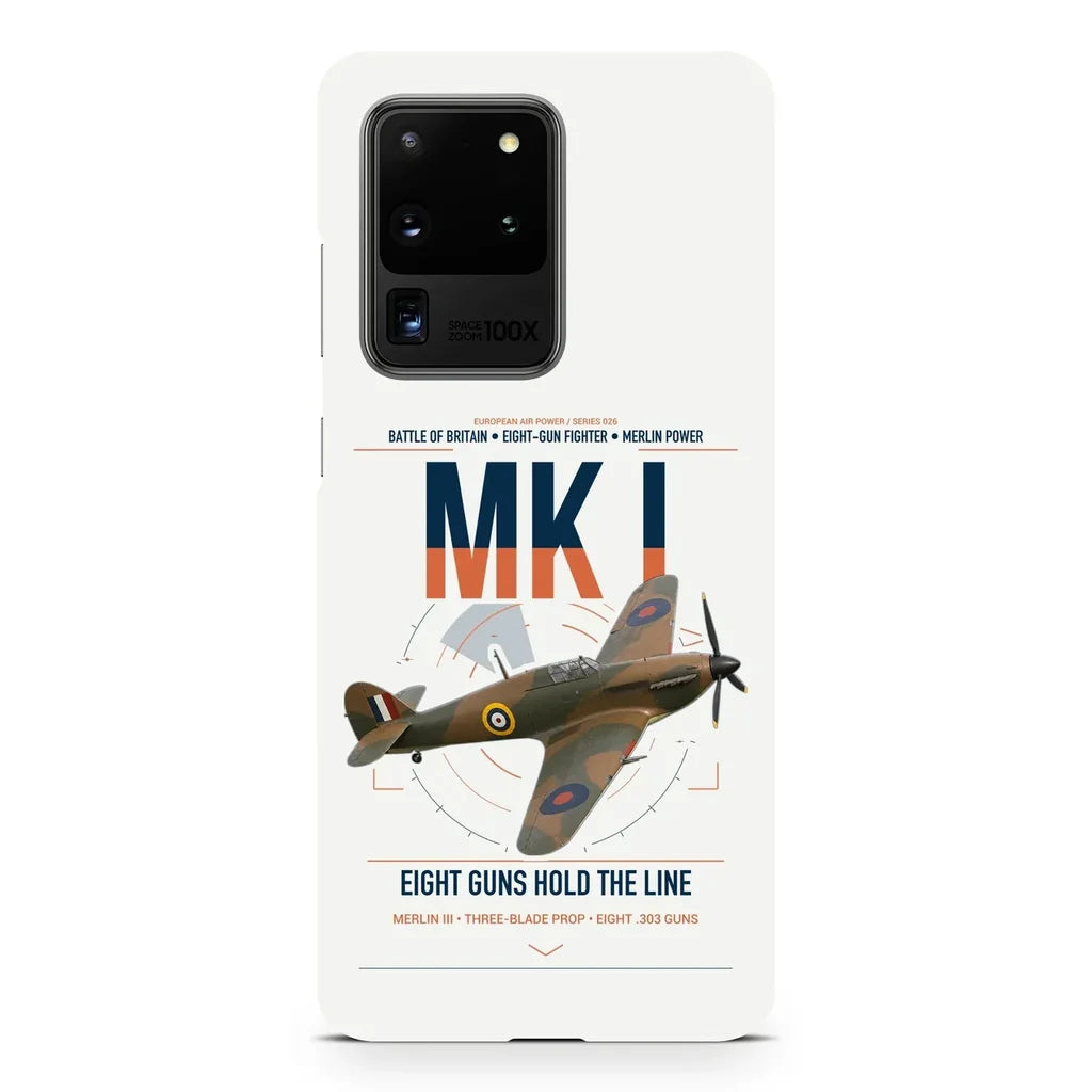 Hawker Hurricane Mk I design on samsung case - white