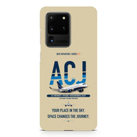 Thumbnail for Airbus ACJ TwoTwenty design on samsung case - beige