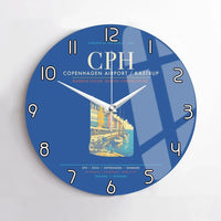 Thumbnail for Copenhagen Airport Kastrup CPH Wall-Clock No-Frame - Blue