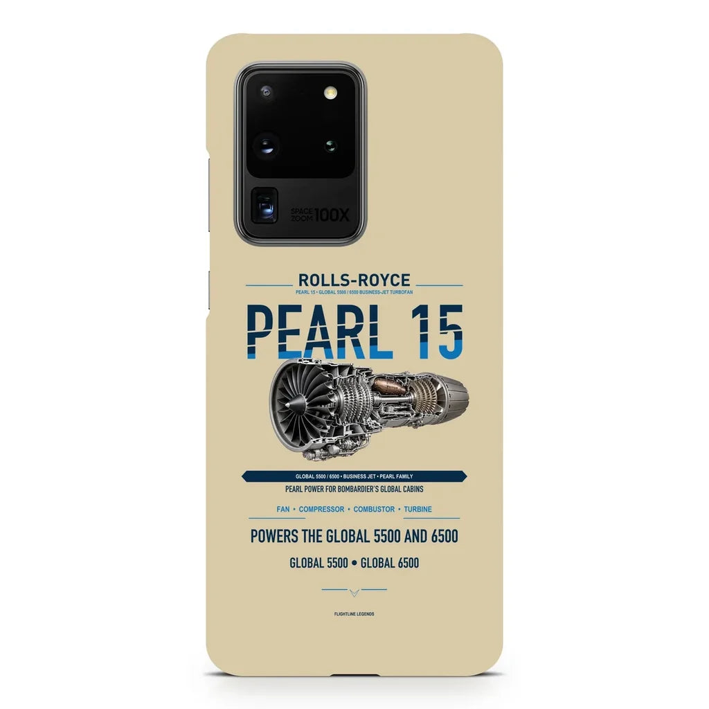 PEARL 15 design on samsung case - beige