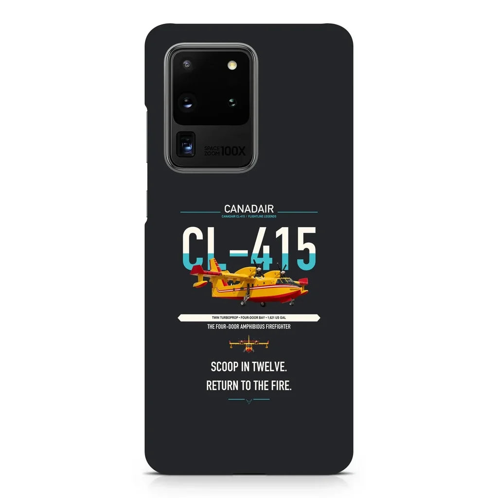 Canadair CL-415 design on samsung case - black