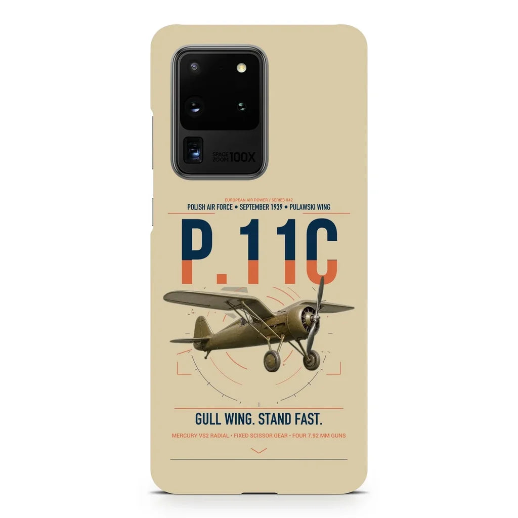 PZL P.11c design on samsung case - beige