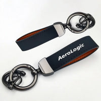 Thumbnail for Aerologic Airlines Horseshoe Buckle key chain in navy blue