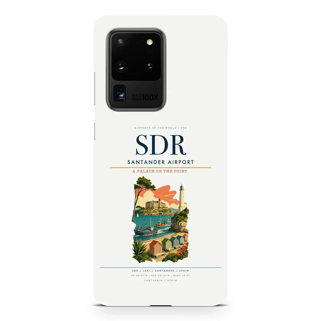 Santander Airport SDR design on samsung case - white