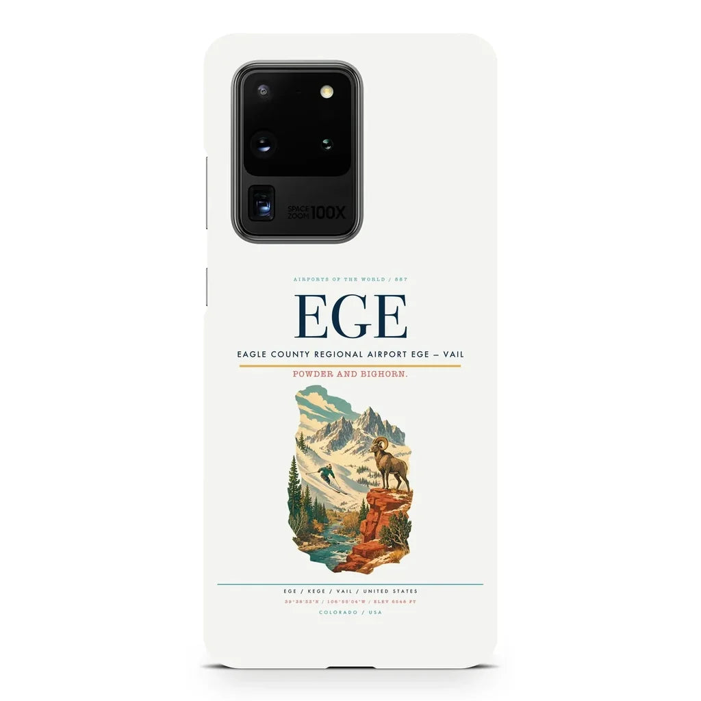 Eagle County Regional Airport EGE — Vail design on samsung case - white