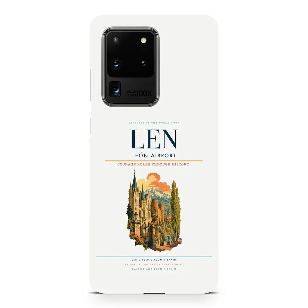 León Airport LEN design on samsung case - white