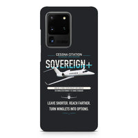 Thumbnail for Cessna Citation Sovereign+ design on samsung case - black