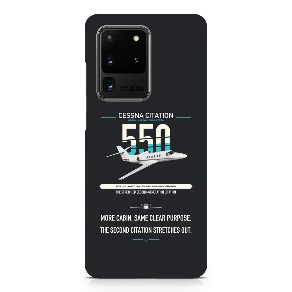 Cessna Citation 550 - Citation II design on samsung case - black