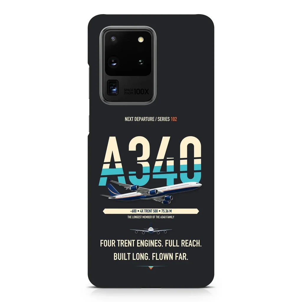 Airbus A340-600 design on samsung case - black