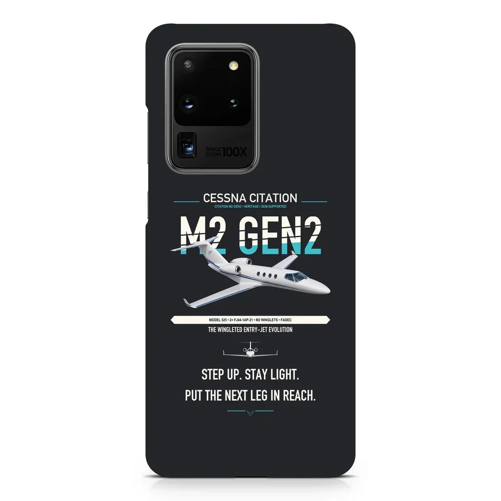 Cessna Citation M2 Gen2 design on samsung case - black