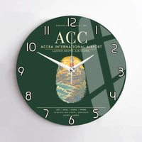 Thumbnail for Accra International Airport ACC Wall-Clock No-Frame - Dark Green