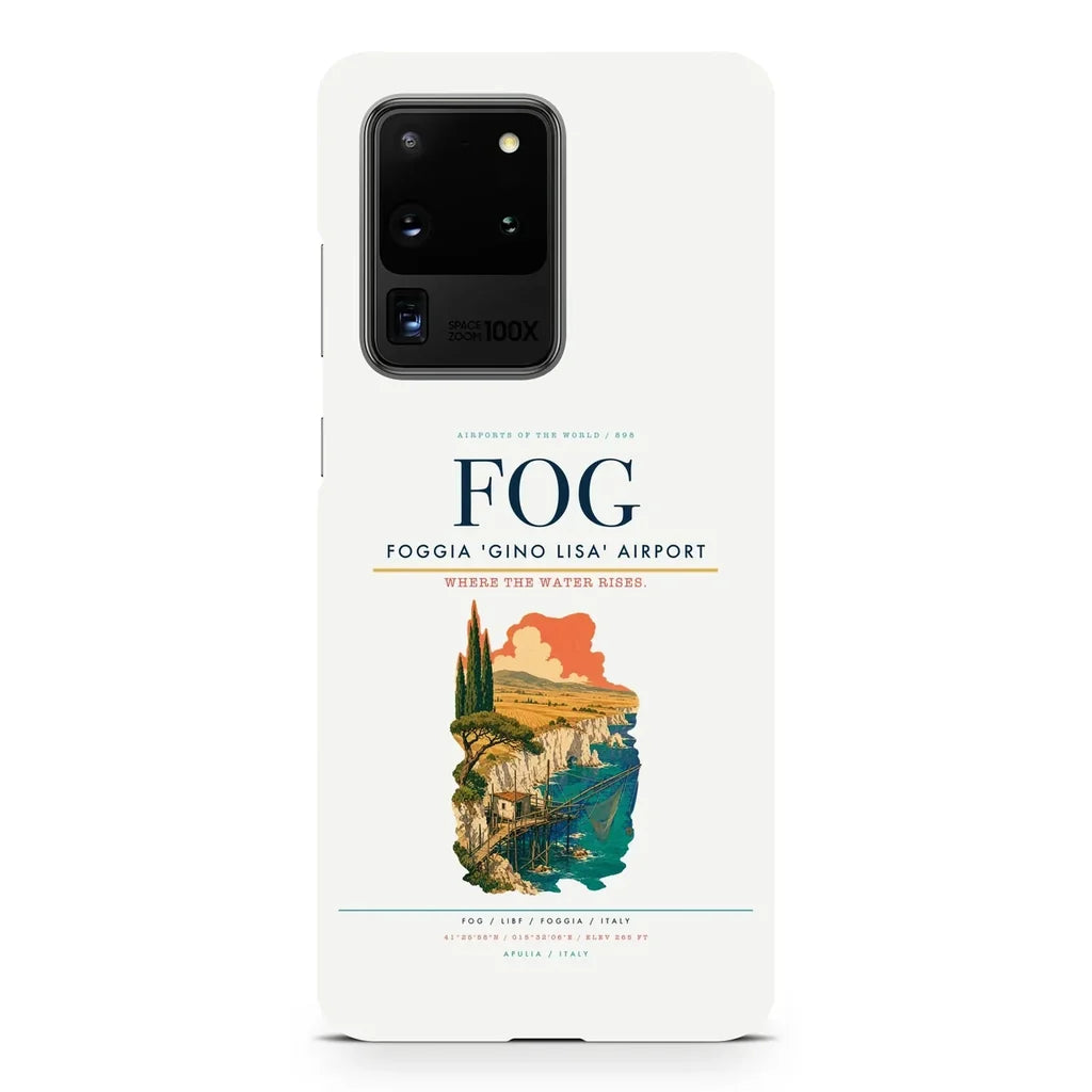 Foggia 'Gino Lisa' Airport FOG design on samsung case - white