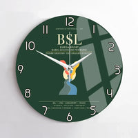 Thumbnail for EuroAirport Basel-Mulhouse-Freiburg BSL Wall-Clock No-Frame - Dark Green