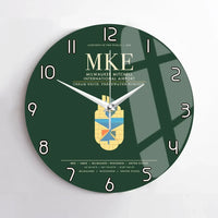 Thumbnail for Milwaukee Mitchell International Airport MKE Wall-Clock No-Frame - Dark Green