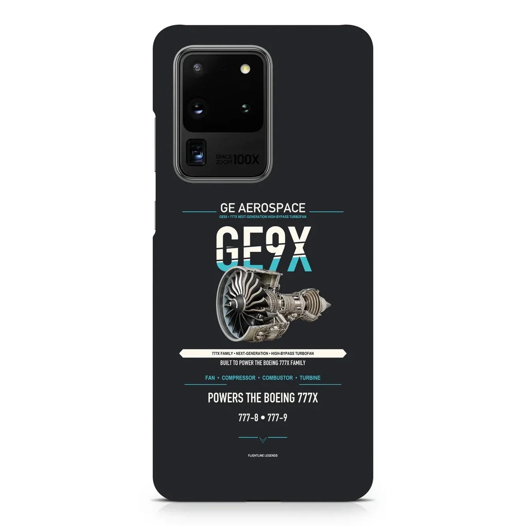 GE9X design on samsung case - black