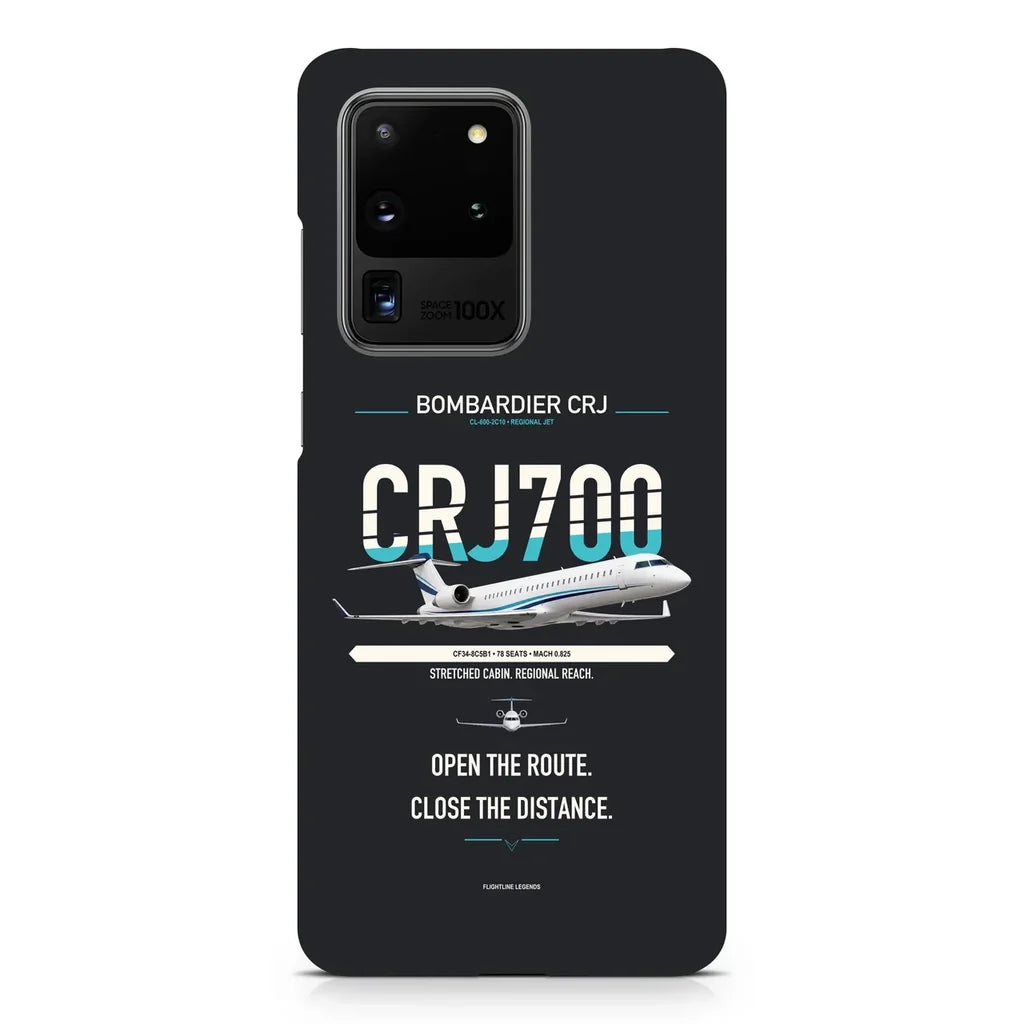 CRJ700 design on samsung case - black