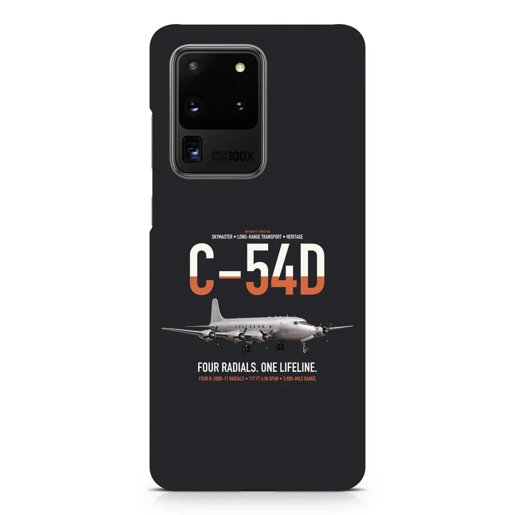 C-54D Skymaster design on samsung case - black