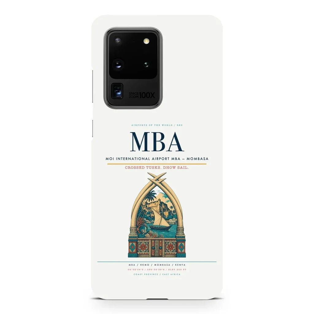 Moi International Airport MBA — Mombasa design on samsung case - white