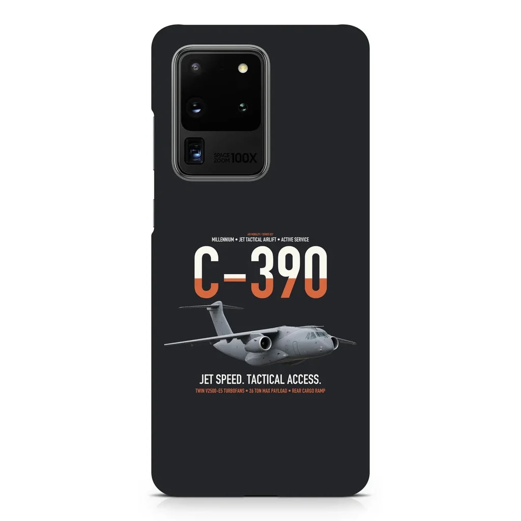 C-390 Millennium design on samsung case - black