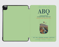 Thumbnail for KK|Albuquerque International Sunport (ABQ) design on light green ipad tablet case