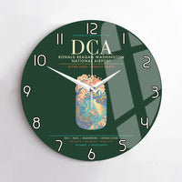 Thumbnail for Ronald Reagan Washington National Airport DCA Wall-Clock No-Frame - Dark Green