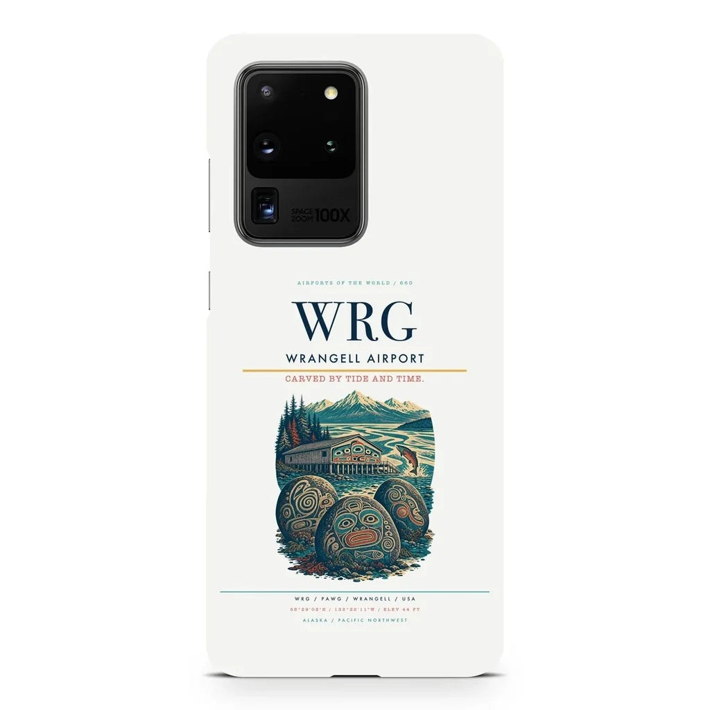 Wrangell Airport WRG design on samsung case - white