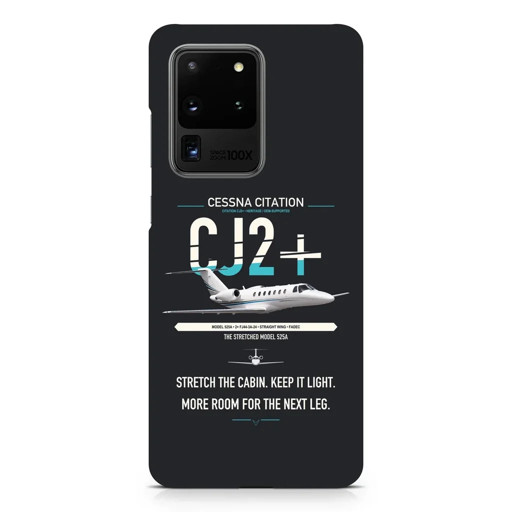 Cessna Citation CJ2+ design on samsung case - black